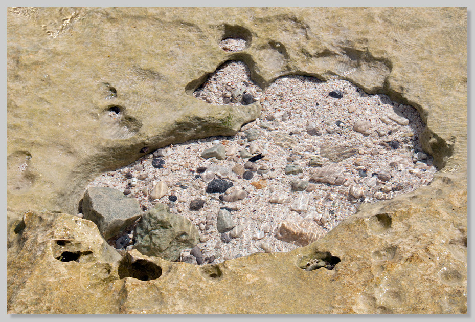 Rocks in pool of water